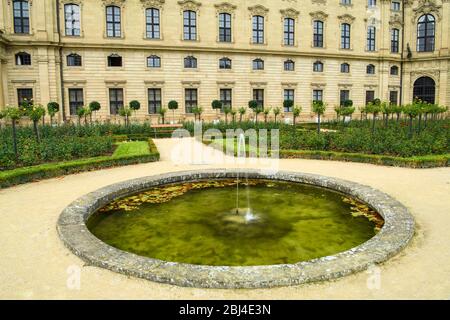 Hofgärten. Hofgarten. Garten des Bischofssitzes (Residenz Würzburg), Würzburg, Bayern, Deutschland Stockfoto