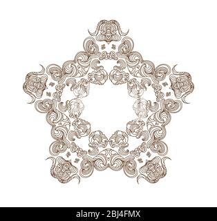 Dekorative Elemente aus dem Vintage-Stil. Handgezeichneter Hintergrund. Islam Arabisch Indische Motive. Stockfoto