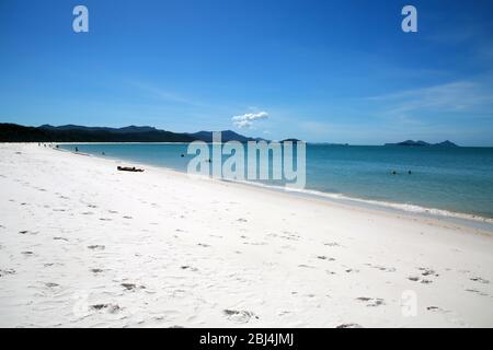 Whitehaven Beach, Whitsunday Islands, Hamilton Island, Queensland, Australien. Stockfoto