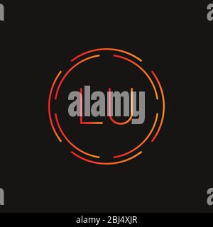 Erste LU schreiben Logo Design vector Template. Zusammenfassung Schreiben LU Logo Design Stock Vektor