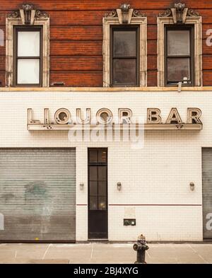 Eine modische Bar im Lower East Side von New York City. Stockfoto