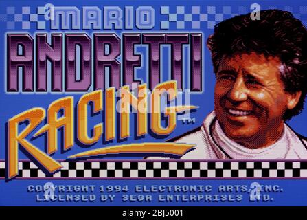 Mario Andretti Racing - Sega Genesis Mega Drive - nur zur redaktionellen Verwendung Stockfoto