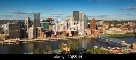 Panoramablick auf Pittsburgh Pennsylvania Stockfoto