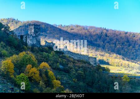 Herbst in der Wachau - Hinterhaus, Wachau, Spitz, Niederösterreich, Österreich Stockfoto