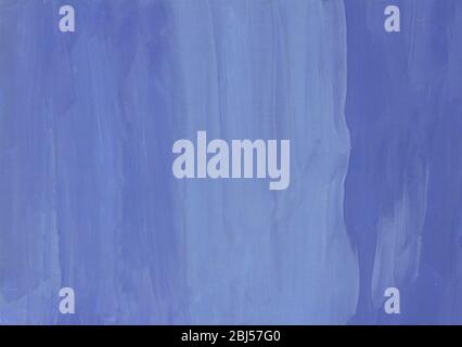 Blau Aquarell Malerei Papier Hintergrund. Handbemaltes blaues Aquarell Stockfoto