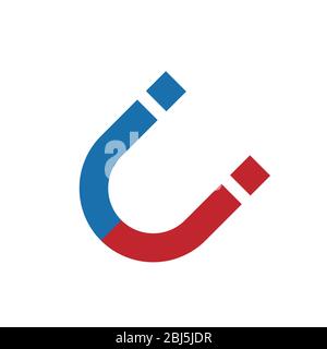 Magnet Vektor Symbol auf weißem Hintergrund. Magnetschild. Symbol für Attraktion. Magnet Symbol Clip Art. Stock Vektor