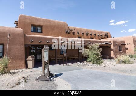 Eingangsstation zum White Sands, New Mexico, USA Stockfoto