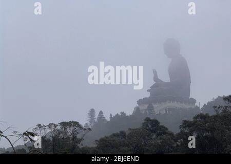 Sitzende Buddha-Statue, Lantau Island, Hongkong Stockfoto