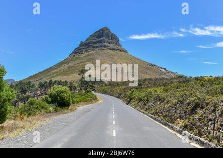 Lion's Head ist ein beliebtes Wanderziel in Kapstadt, Südafrika Stockfoto