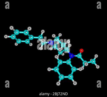 Fentanyl (auch bekannt als Fentanil, Sublimaze, Actiq, Durogesic, Duragesic, Fentora, Matrifen, Haldid) ist ein potentes, synthetisches Opioid-Analgetikum mit einem ra Stockfoto
