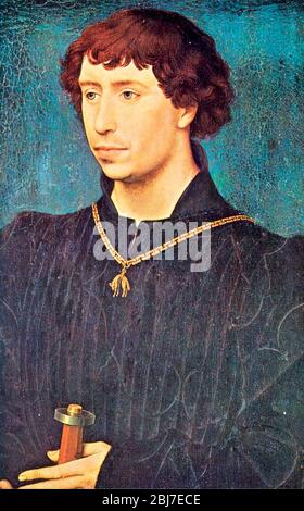 Porträt Karls des Kühnen - Rogier van der Weyden, um 1454 Stockfoto