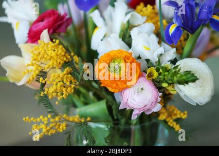 Ein Strauß frischer Blumen, aus nächster Nähe Stockfoto
