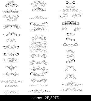 Dekorative Text Trennelemente Design-Elemente setzen Trennlinien Stock Vektor