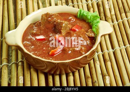 Adraki Gosht - Lamm Masala in einer Tomaten-Ingwer-Sauce Stockfoto