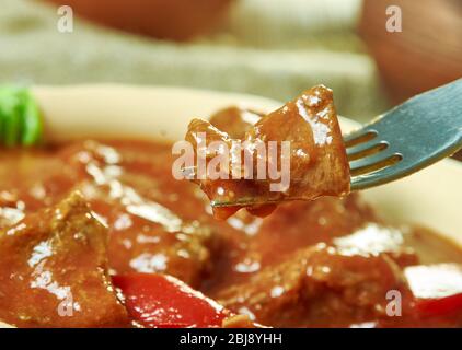 Adraki Gosht - Lamm Masala in einer Tomaten-Ingwer-Sauce Stockfoto