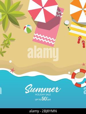 Sommerurlaub Banner als Media Sales Promotion Stock Vektor