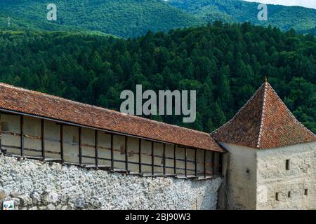 Der Waffenturm, Zitadelle Rasnov, Brasov, Rumänien Stockfoto