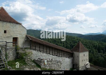 Der Waffenturm, Zitadelle Rasnov, Brasov, Rumänien Stockfoto