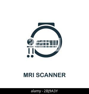 Symbol für MRI-Scanner. Einfache Abbildung aus der Sammlung medizinischer Geräte. Creative MRI Scanner Icon für Web-Design, Vorlagen, Infografiken und mehr Stock Vektor