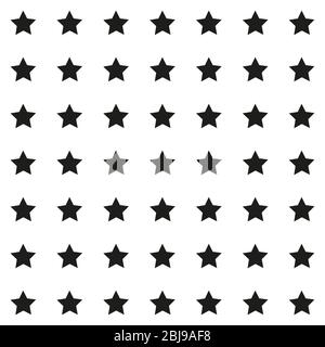 Schwarze Sterne auf weißem Hintergrund. vektor abstrakt nahtlose Muster Stock Vektor