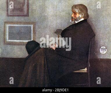 THOMAS CARLYLE (1795-1881) Schottischer Historiker, Philosoph, Mathematiker Stockfoto