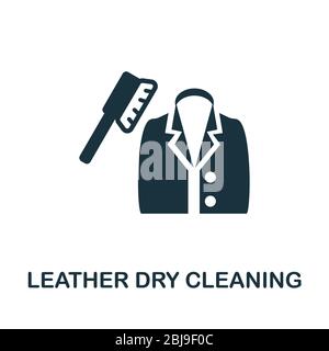 Symbol für chemische Reinigung aus Leder. Einfache Illustration aus der Wäschesammlung. Creative Leder chemische Reinigung Symbol für Web-Design, Vorlage, Infografik Stock Vektor