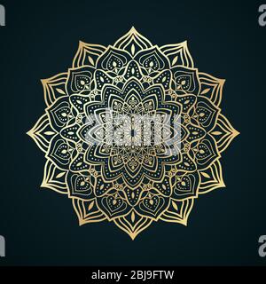 Ornament Aus Goldenem Mandala Stock Vektor