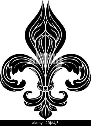 Fleur De Lis Grafik Stock Vektor