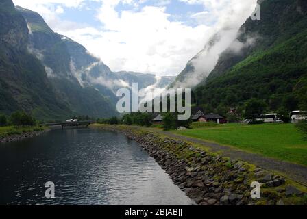 Norwegen, Gudvangen Fjord 01 Stockfoto