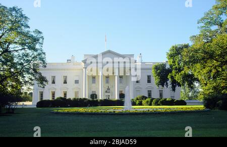 Das Weiße Haus in Washington D.C. ist der offizielle Wohnsitz und das Büro des Präsidenten der Vereinigten Staaten, Donald Trump. Befindet sich in 1600 Pennsylva Stockfoto