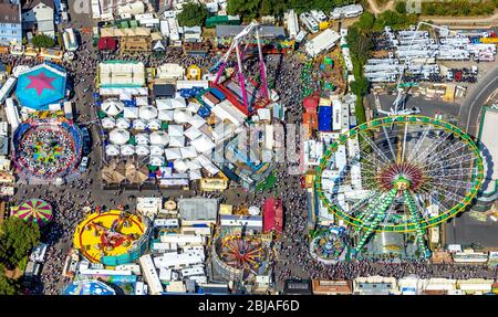 Kirmes-Range 2019 in Herne, 08/04/2019, Luftaufnahme, Deutschland, Nordrhein-Westfalen, Ruhrgebiet, Herne Stockfoto