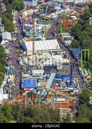 Kirmes-Range 2019 in Herne, 08/04/2019, Luftaufnahme, Deutschland, Nordrhein-Westfalen, Ruhrgebiet, Herne Stockfoto