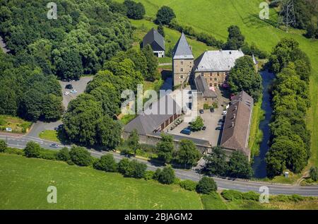 , Wasserschloss Haus Kemnade in Hattingen, 19.07.2016, Luftaufnahme , Deutschland, Nordrhein-Westfalen, Ruhrgebiet, Hattingen Stockfoto