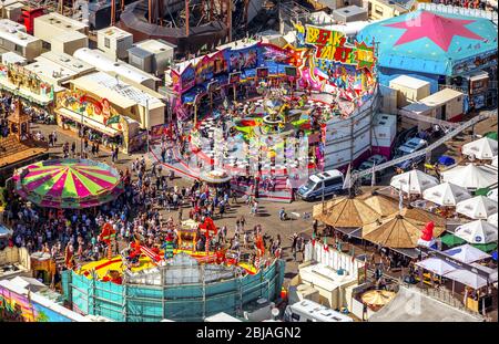 Kirmes-Range 2019 in Herne, 08/04/2019, Luftaufnahme, Deutschland, Nordrhein-Westfalen, Ruhrgebiet, Herne Stockfoto