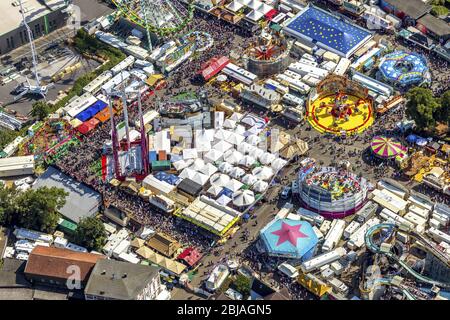 Kirmes-Range 2019 in Herne, 08/04/2019, Luftaufnahme, Deutschland, Nordrhein-Westfalen, Ruhrgebiet, Herne Stockfoto