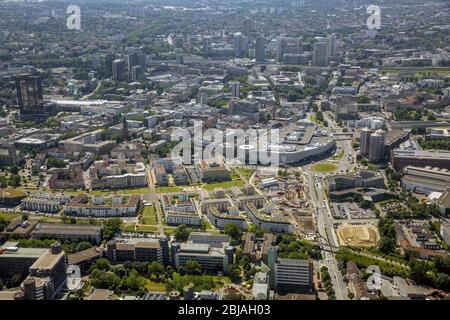 , Innenstadt von Essen mit Einkaufszentrum Limbecker Platz, 23.06.2016, Luftaufnahme , Deutschland, Nordrhein-Westfalen, Ruhrgebiet, Essen Stockfoto