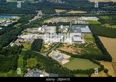 , Gewerbegebiet und Gewerbebetrieb Interkommunaler Industriepark Dorsten / Marl am Wesel-Date Kanal in Marl, 19.07.2016, Luftbild, Deutschland, Nordrhein-Westfalen, Ruhrgebiet, Marl Stockfoto