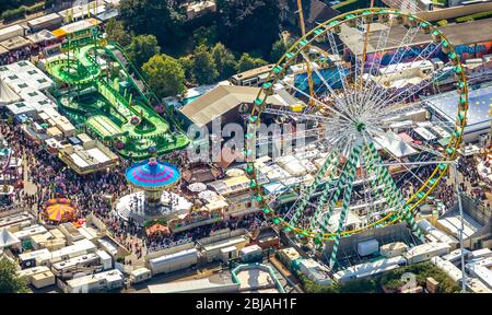 Kirmes-Range 2019 in Herne, 08/04/2019, Luftaufnahme, Deutschland, Nordrhein-Westfalen, Ruhrgebiet, Herne Stockfoto