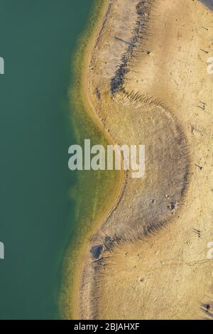 silbersee II in Sythen, 04.12.2019, Luftbild, Deutschland, Nordrhein-Westfalen, Haltern am See Stockfoto