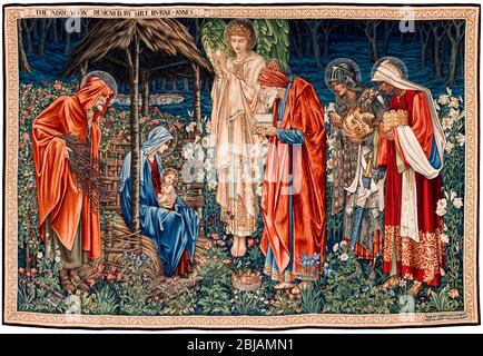 Edward Burne-Jones, John Henry Dearle, William Morris, Morris & Co, Tapisserie, die Anbetung der Könige, 1904 Stockfoto