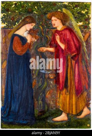 Die Verkündigung, Gemälde von Edward Burne-Jones, 1857-1861 Stockfoto