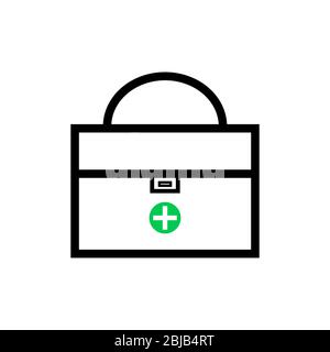 Medizinische Tasche Vektor Grafik Design Illustration Stock Vektor