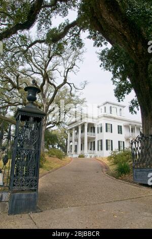 Natchez USA - 5. Februar 2015 - Alte Villa in Natchez in Mississippi USA Stockfoto