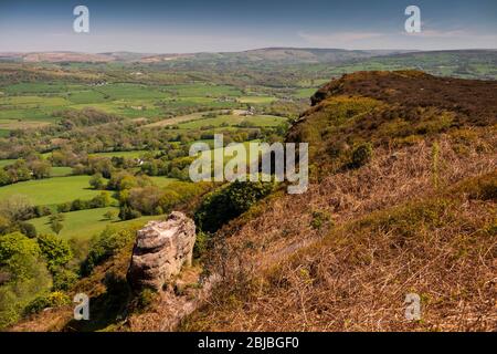 Großbritannien, England, Cheshire, Congleton, Bosley Cloud, Blick über Rushton Spencer Stockfoto