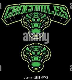 Krokodile Maskottchen-Logo Stock Vektor