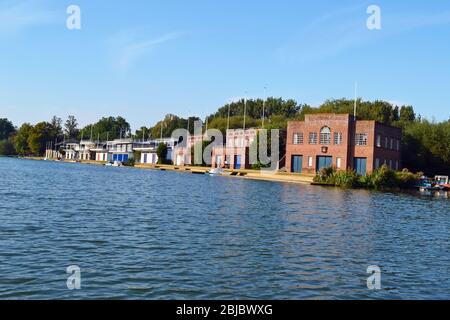 Flussszene in Oxford, Oxfordshire, Großbritannien Stockfoto