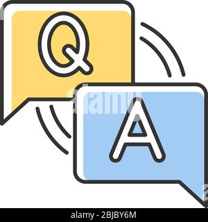 FAQ RGB-Farbsymbol Stock Vektor