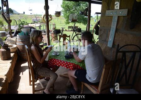 FarmJenlees Farm Restaurant in der Nähe von Fouriesburg, Freistaat, Südafrika Stockfoto