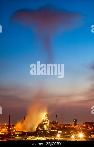 Tata Steel Works, Port Talbot, Swansea, Glamorgan, Wales, Großbritannien Stockfoto