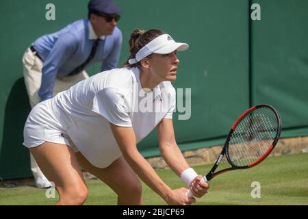 Andrea Petkovic bei Wimbledon 2018 Stockfoto